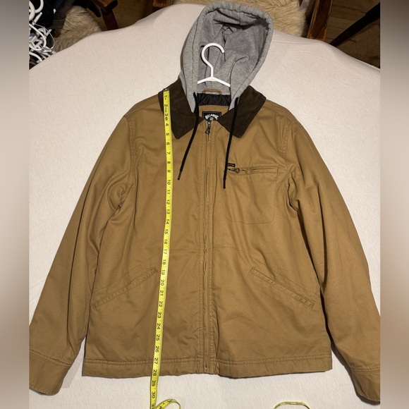 Billabong Men’s tan canvas jacket, men’s size large - Picture 10 of 14
